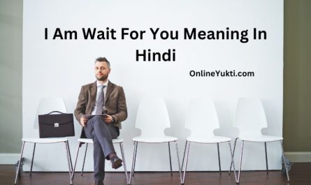 I Am Wait For You Meaning In Hindi