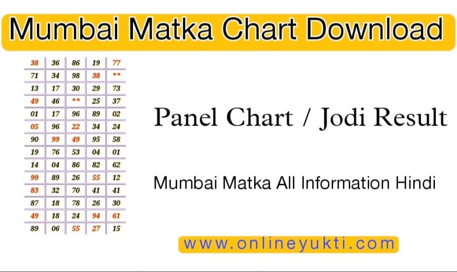 Mumbai Matka Chart